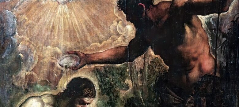 Jacopo Tintoretto, Krštenje Kristovo (oko 1580., ulje na platnu, crkva Sv. Silvestra u Veneciji)