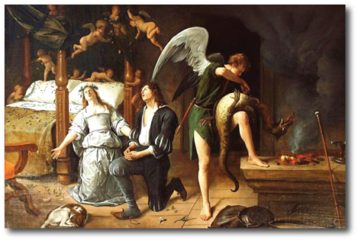 Jan Steen, Tobija i Sara s arkanđelom Rafaelom