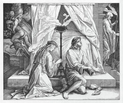 Julius Schnoor von Carolsfeld, Tobija i Sara u molitvi